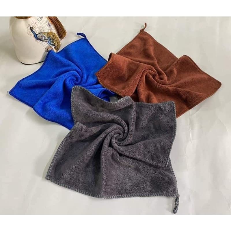 Khăn nail, khăn lau bàn bếp Microfiber KT 30x30 siêu mềm mịn THẤM HÚT TỐT  không bị ra bụi bông