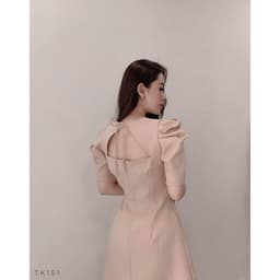 [Xả kho nghỉ bán] Đầm Nữ Dáng Xoè Tay Phồng Hở Lưng - Váy Nữ Thiết Kế CutOut Lưng [Hàng Thiết Kế Lahoute] 5