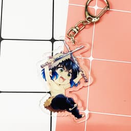 (mua 1 tặng 1) ( Mica 2 ) Móc khóa Kimetsu no Yaiba Thanh gươm diệt quỷ ver 1 người quà tặng dễ thương anime chibi 2