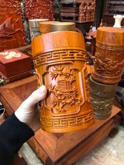 Hộp đựng trà ( chè) gỗ hương liền khối 5