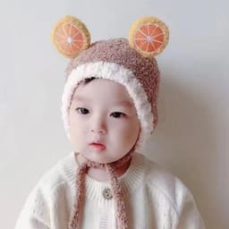 Mũ Len Cho Bé Lông Cừu Bé Trai Bé Gái Mẫu Hoa Quả Cực Đẹp Và Kute Phù Hợp Bé Từ 3 Tháng - 24 Tháng M13 5