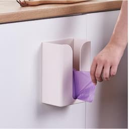 Hộp đựng giấy vệ sinh, Giấy ăn, Túi Nilong Cuộn Đa Năng Kèm Miếng Dán Tường Nano Sáng Tạo Mới - 88310 AMIZIN 2
