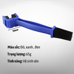 Bàn chải rửa xe 3D vệ sinh sên xích xe máy xe đạp 2 đầu chuyên dụng BC03 6