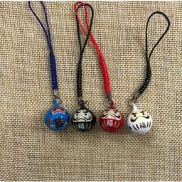 Móc treo lục lạc nhiều hình xinh xắn THỎ TRẮNG DARUMA LỢN ĐẤT HOA ĐÀO BÚP BÊ NHẬT trang trí trưng bày đẹp 3