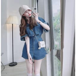 Jump jean tay lật cổ bẻ gài nút, đủ 2 màu 4
