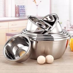 Thau Inox Đủ Size Loại Dày Bóng Đẹp Rửa Rau Củ,Trộn Salad,Ướp Thịt Tiện Lợi Đủ Size 6