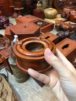 Gạt Tàn gỗ hương tiện tròn dễ sử dụng bền đẹp 4