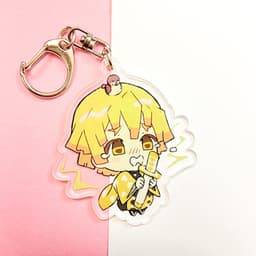 (mua 1 tặng 1) ( Mica trong acrylic) Móc khóa DEMON SLAYER KIMETSU NO YAIBA VER CẦM KIẾM in hình anime chibi 4