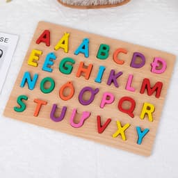 Bảng chữ cái tiếng việt, bảng chữ cái gỗ nổi chữ và số cho bé, kích thước 30x22cm, giúp bé phát triển tư duy 4
