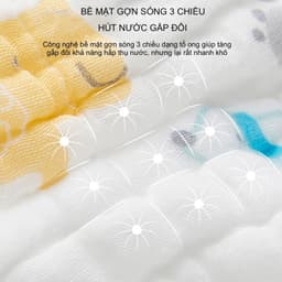Set 5 khăn sữa aden 6 lớp mềm mịn, thấm hút dành cho bé sơ sinh và trẻ nhỏ phù hợp bé trai bé gái 4