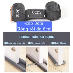 Thanh chặn cửa [Có 4 Màu] dài 100cm chắn cửa, miếng chắn đáy khe cửa chống thoát hơi máy lạnh ngăn côn trùng bụi bẩn 2