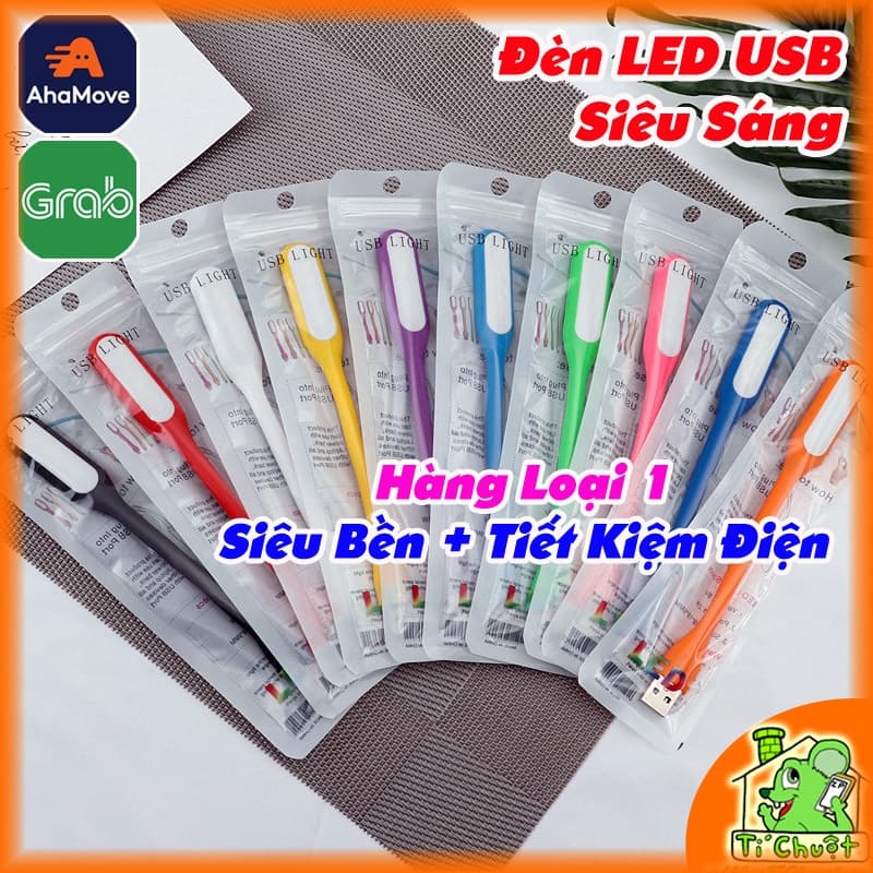 [Cao Cấp] Đèn LED USB Mini Laptop Dẻo Đọc Sách Báo Trong Tối Siêu Sáng, Siêu Bền, Tiết Kiệm Điện