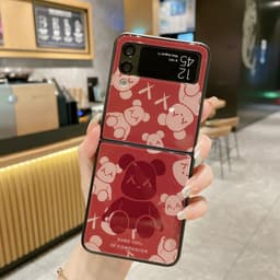 Ốp Samsung Z Flip 3 - ZFlip3 - Z Flip3 - Flip3 5G họa tiết gấu cá tính phủ bóng chống dơ bảo vệ toàn diện 3