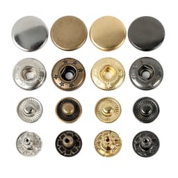 Nút bấm kim loại bấm áo khoác, đồ da, quần jean Hợp kim Không gỉ Nhiều màu Size 10,13,15,17mm Bịch 20bộ Phụ liệu may mặc 4