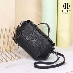 [Tặng hộp 20.10] Túi xách nữ da thật ELLY ET143 túi hand bag cao cấp thời trang sang trọng 6