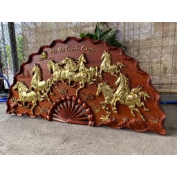 Tranh Quạt Mã Đáo Thành Công Gỗ Hương TReo Tường KÍCH THƯỚC 60*120cm 9