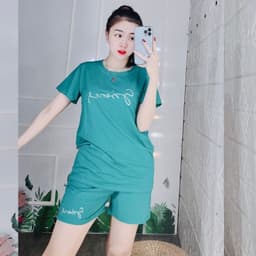 Đồ Bộ Nữ Bigsize LIMO Áo Tay Ngắn Quần Đùi Thun Cotton Co Giãn Mặc Nhà Mùa Hè 43-85kg 2
