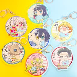 (mua 1 tặng 1) ( Mica ) Móc khóa KIMETSU NO YAIBA THANH GƯƠM DIỆT QUỶ VER CỬA SỔ quà tặng dễ thương 1