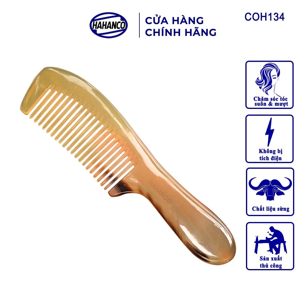 Lược Sừng Chuôi Chơn (Size: 17cm) Cầm Vừa Tay Bỏ Túi Mang Theo Người - Xưởng Minh Đức