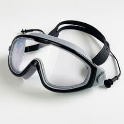 Kính bơi trẻ em không gọng + kèm nút bịt tai góc siêu rộng 230º có viền 1.5cm ngăn nước vào mắt cao su silicon 5