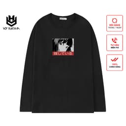 Áo Thun Tay Dài HY KOREA Form Rộng Unisex, Đôi Mắt Gái Nhật 216. 2