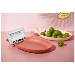 Đĩa quả dứa pastel xinh xắn có giá kê điện thoại ( Đĩa dứa decor chụp ảnh đồ ăn ) 2