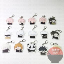 Mua 1 tặng 1 ( Mica trong acrylic ) Móc khóa anime JUJUTSU KAISEN Chú Thuật Hồi Chiến ver TẬP THỂ DỤC chibi anime 1