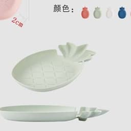 Đĩa quả dứa pastel xinh xắn có giá kê điện thoại ( Đĩa dứa decor chụp ảnh đồ ăn ) 9