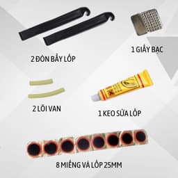 Vá keo xe đạp thể thao ĐẨY ĐỦ dụng cụ, Bộ vá săm Sửa Chữa & Bảo Dưỡng Xe Đạp Thể Thao - BVK 4