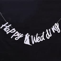 Dây chữ Happy Wedding ánh kim trang trí phòng cưới, tiệc cưới 2