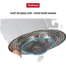 Bịt nắp lọc rác inox nhà tắm JYoohome Giỏ lưới bịt nắp cống chặn rác thoát nước nhanh chống gỉ 5