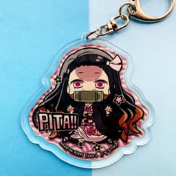 (mua 1 tặng 1) (V1) Móc khóa mica Kimetsu no Yaiba Thanh gươm diệt quỷ ver Pita! hình in 2 mặt 6