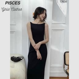 [Xả kho nghỉ bán] Đầm maxi đen hai dây hở lưng - Đầm dự tiệc sexy cut out hở lưng - Váy nữ lụa xịn 3