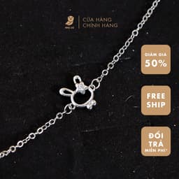 Vòng Tay NHÀ CÚ Phụ Kiện Mặt Thỏ Màu Bạc Đáng Yêu Phong Cách Thanh Lịch Hàn Quốc 3312 2