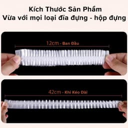 Túi Màng bọc thực phẩm VINALUXURY Chất liệu PE có chun, Túi gấu bọc đồ ăn thực phẩm có thể tái sử đụng 5