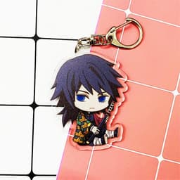 (mua 1 tặng 1) ( Mica 2 ) Móc khóa Kimetsu no Yaiba Thanh gươm diệt quỷ ver ngồi quà tặng dễ thương anime chibi 3