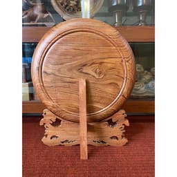 Đĩa gỗ chữ Đức đường kính 30cm/đĩa phong thuỷ/gỗ hương đá 4