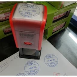Khắc dấu Bưu Điện (dấu tròn, vuông) đường kính 32mm có ngày tháng năm thay đổi (Trodat 43132) 2