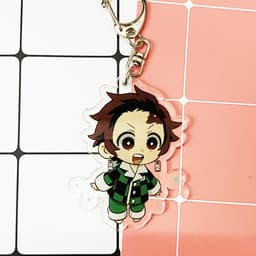 (mua 1 tặng 1) ( Mica trong acrylic ) Móc khóa Kimetsu no Yaiba Thanh gươm diệt quỷ Tanjiro anime chibi 9