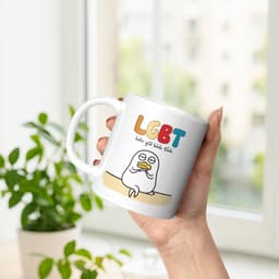 Ly cốc sứ LGBT - luôn giữ bình tĩnh quà tặng bạn bè đồng nghiệp hài hước, ý nghĩa dễ thương 5