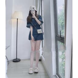 Jump jean tay lật cổ bẻ gài nút, đủ 2 màu 3
