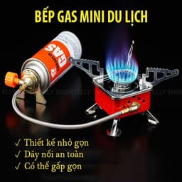 [ HÀNG XỊN ] Bếp ga du lịch mini  👉𝒌𝒆̀𝒎 𝒅𝒂̂𝒚 𝒅𝒂̂̃𝒏 𝒈𝒂𝒔 𝒂𝒏 𝒕𝒐𝒂̀𝒏 👉 dã ngoại gấp gọn đa năng tiện lợi 2