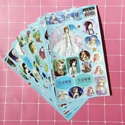 Ảnh dán 12 tấm sticker NGÔI SAO THỜI TRANG in hình anime chibi 1