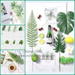 Lá cây chụp ảnh sản phẩm ( lá hoa nhựa giả trang trí decor ) 4