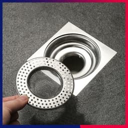 Nắp bịt cống thoát sàn nhà tắm bằng lưới inox thoát nhanh, chặn tóc, lọc rác, chống tắc hiệu quả 7