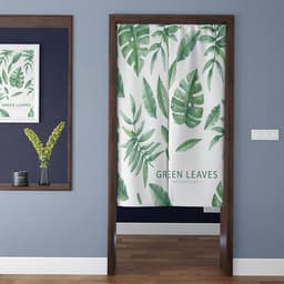 Rèm cửa IN HOA kiểu Nhật Noren loại 2 MẢNH (Đã bao gồm thanh treo rèm) 2
