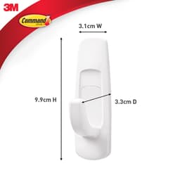 Móc dán tường chống thấm nước Command 3M vỉ 2 cái cỡ vừa chịu lực 1.3kg - 2.2kg, Móc dán tường chịu lực siêu bền 5