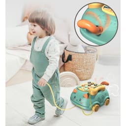 Đồ chơi ô tô điện thoại mèo chạy pin phát nhạc đáng yêu cho bé - ĐTM 7