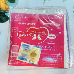 Giấy lót phân su tím hiền Trang cho bé sơ sinh sử dụng 1 lần ( gói 20-23 tờ ) 3