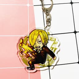 (mua 1 tặng 1) Móc khóa mica in hình anime One Piece Đảo Hải Tặc Sanji hình in 2 mặt 5